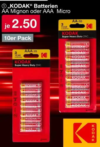 Woolworth „KODAK" Batterien Angebot