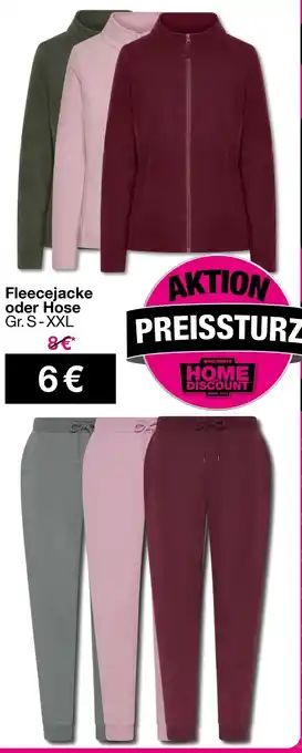 Woolworth Fleecejacke oder Hose Angebot