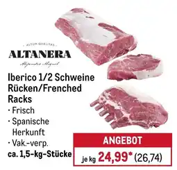 METRO ALTANERA Iberico 1/2 Schweine Rücken/Frenched Racks Angebot