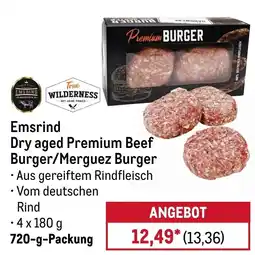 METRO Emsrind Dry aged Premium Beef Burger/Merguez Burger Angebot