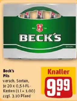 REWE Beck's Pils Angebot