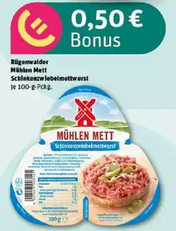 REWE Rügenwalder Mühlen Mett Schinkenzwiebelmettwurst Angebot