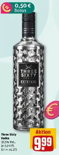REWE Three Sixty Vodka Angebot