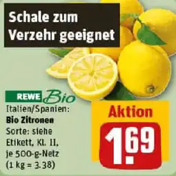 REWE Bio Zitronen Angebot
