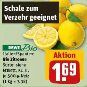 REWE Bio Zitronen Angebot