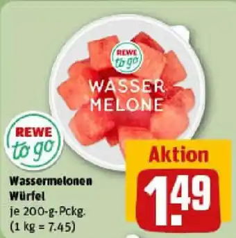REWE Wassermelonen Würfel Angebot