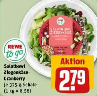 REWE Salatbowl Ziegenkäse- Cranberry Angebot