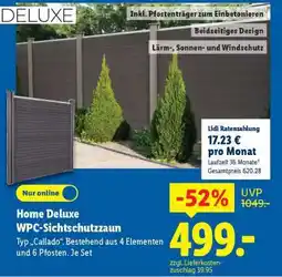 Lidl Home Deluxe WPC-Sichtschutzzaun Angebot