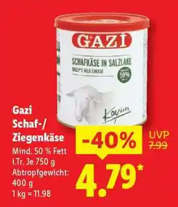 Lidl GAZI Schaf-/Ziegenkäse Angebot