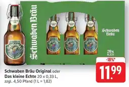 Edeka Schwaben Bräu Original oder Das kleine Echte Angebot