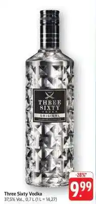Edeka Three Sixty Vodka Angebot