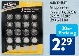 Aldi Süd ACTIV ENERGY Knopfzellen Angebot