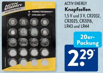 Aldi Süd ACTIV ENERGY Knopfzellen Angebot