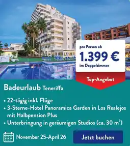 Aldi Süd Badeurlaub Teneriffa Angebot