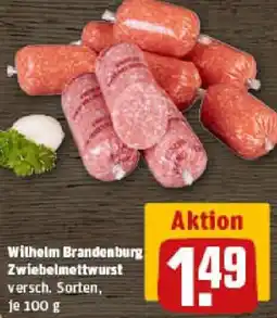 REWE Wilhelm Brandenburg Zwiebelmettwurst Angebot
