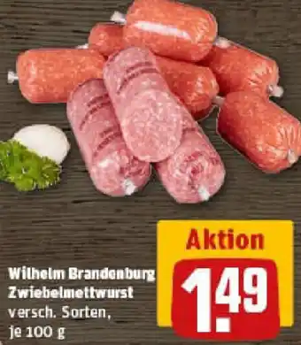 REWE Wilhelm Brandenburg Zwiebelmettwurst Angebot
