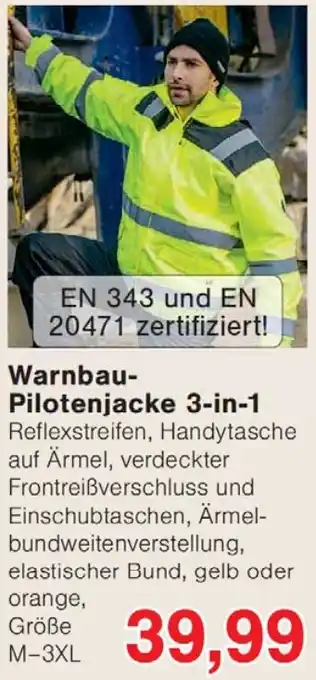 Wiglo Wunderland Warnbau Pilotenjacke 3-in-1 Angebot