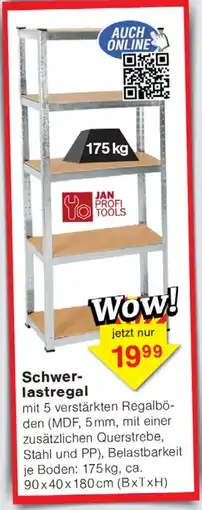 Wiglo Wunderland JAN PROFI TOOLS Schwerlastregal Angebot