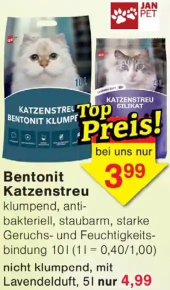 Wiglo Wunderland JAN PET Bentonit Katzenstreu Angebot