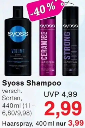 Wiglo Wunderland Syoss Shampoo Angebot
