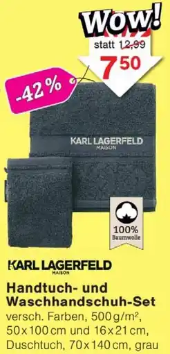 Wiglo Wunderland KARL LAGERFELD Handtuch und Waschhandschuh-Set Angebot