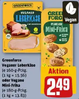 REWE Greenforce Veganer Leberkäse oder Vegane Mini-Frika Angebot