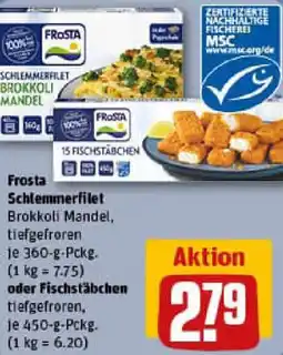 REWE Frosta Schlemmerfilet oder Fischstäbchen Angebot