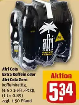 REWE Afri Cola Extra Koffein oder Afri Cola Zero Angebot