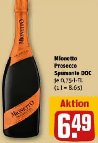 REWE Mionetto Prosecco Spumante DOC Angebot