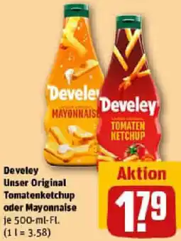 REWE Develey Unser Original Tomatenketchup oder Mayonnaise Angebot