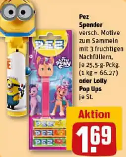 REWE Pez Spender oder Lolly Pop Ups Angebot