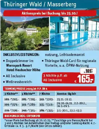 REWE Thüringer Wald / Masserberg Angebot