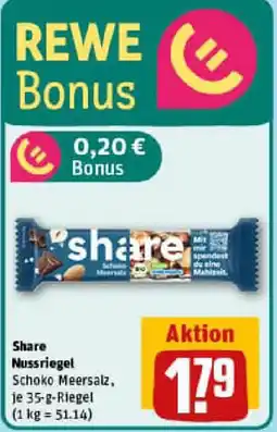 REWE Share Nussriegel Angebot