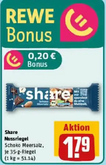 REWE Share Nussriegel Angebot