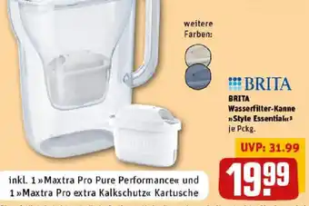 REWE BRITA Wasserfilter-Kanne Style Essential Angebot