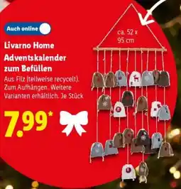 Lidl Livarno Home Adventskalender zum Befüllen Angebot