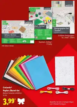 Lidl Crelando Papier-/Bastel-Set Angebot