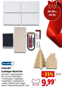 Lidl Crelando Laubsägen Bastel-Set Angebot