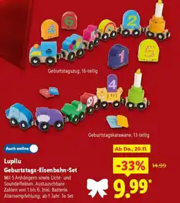 Lidl Lupilu Geburtstags-Eisenbahn-Set Angebot