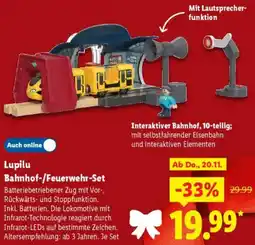 Lidl Lupilu Bahnhof-/Feuerwehr-Set Angebot
