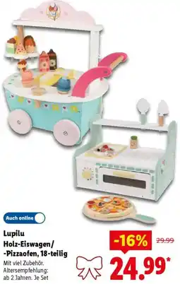Lidl Lupilu Holz-Eiswagen/ Pizzaofen, 18-teilig Angebot