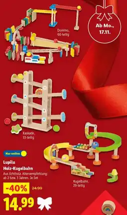 Lidl Lupilu Holz-Kugelbahn Angebot