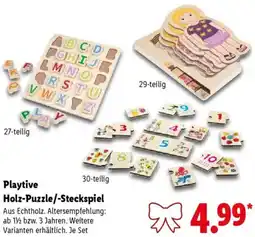 Lidl Playtive Holz-Puzzle/-Steckspiel Angebot