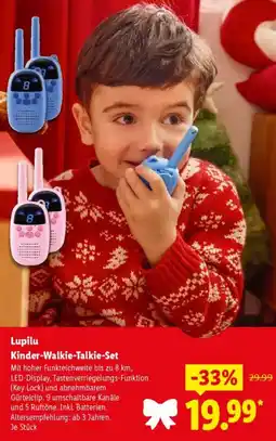 Lidl Lupilu Kinder Walkie-Talkie-Set Angebot