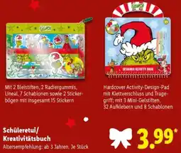 Lidl Schüleretui/ Kreativitätsbuch Angebot