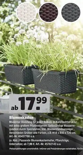 Hagebau Blumenkasten Angebot