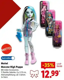 Lidl Mattel Monster High Puppe Angebot