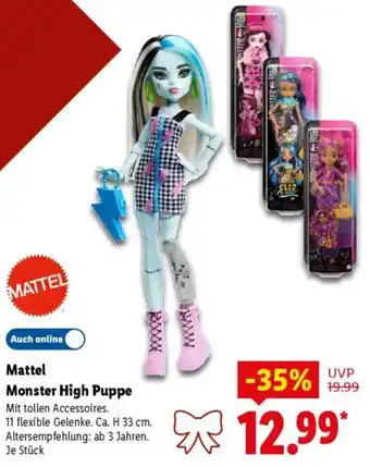 Lidl Mattel Monster High Puppe Angebot