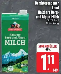 Edeka Berchtesgadener Land Haltbare Berg- und Alpen-Milch Angebot