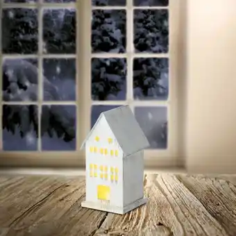 NKD LED-Haus aus Metall, ca. 7x7x15,5cm Angebot